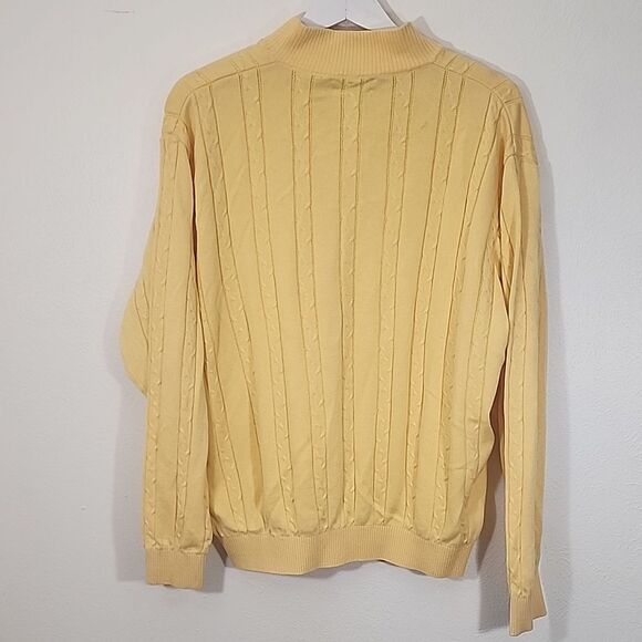 St. Croix Shop vintage 90's yellow long sleeve sweater size large - Picture 4 of 6
